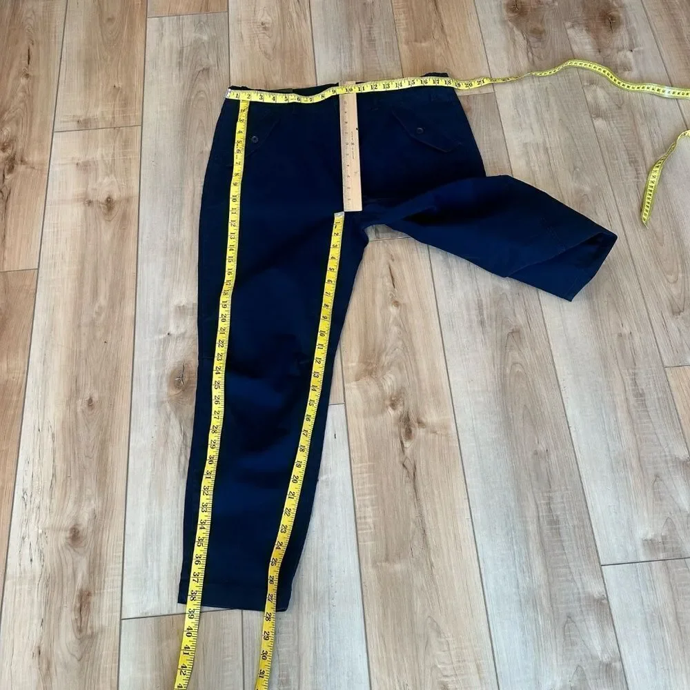 NWT Banana Republic Woman's Authentic Chino Pants Navy Blue Size 14
